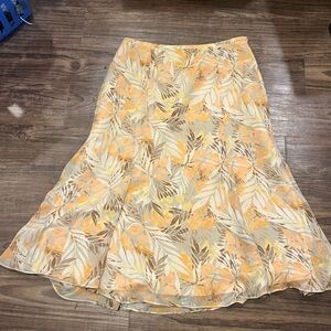 Vintage Jones Wear Orange and Yellow Maxi Skirt Resort Wear women’s size 6